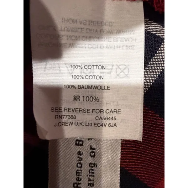 Madewell Classic Patchwork Plaid Ex-Boyfriend Shirt Red Cotton Size XS - Image 6