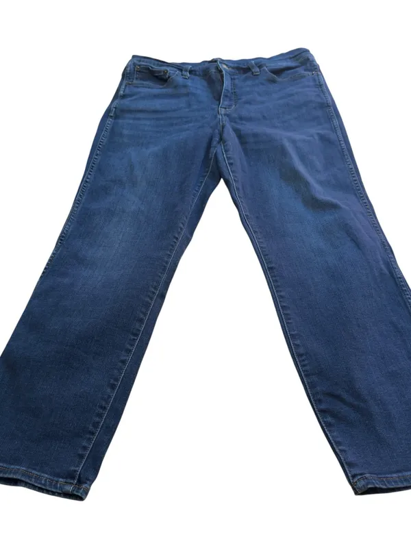 J.Crew High Rise Vintage Straight Crop Jeans Dark Wash Stretch Denim Women’s 31 - Image 7