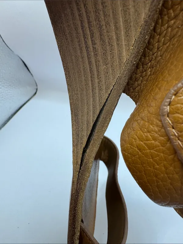 Tory Burch Amanda Brown Leather Logo Medallion Wedge Sandals Size 9.5M - Image 15