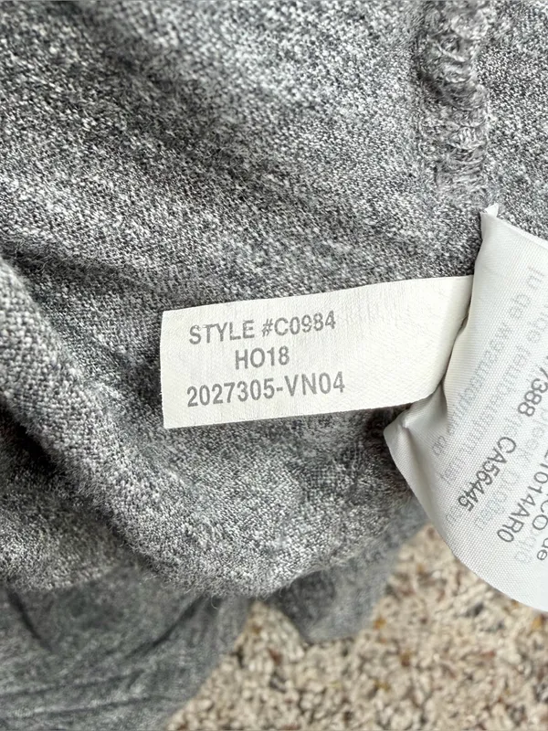 Madewell Whisper Cotton Crewneck Tee Small S Grey Heather Short Sleeve C0984 - Image 5