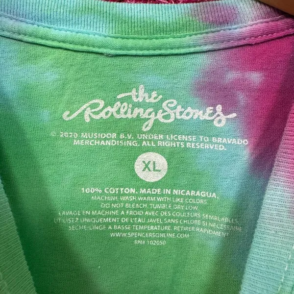 The Rolling Stones Hot Lips In Concert Rock Band Tie Dye XL - Image 4