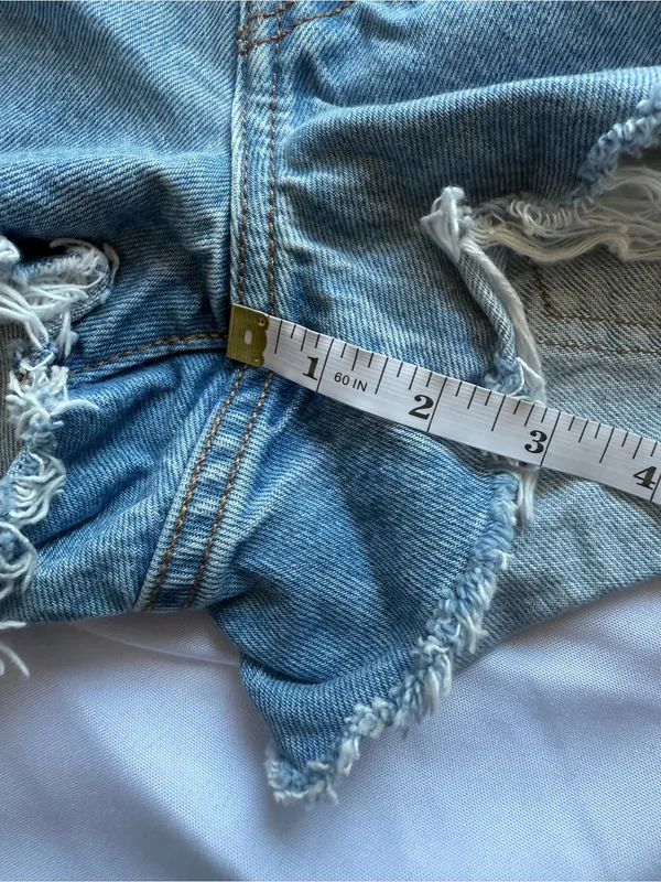 Levi's 501 Original Fit High Rise Denim Shorts Size 27 - Image 11
