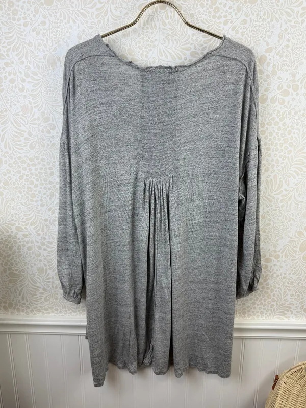 We The Free Gray Oversized Just A Henley Front Tie Top - Size - Medium - Image 7