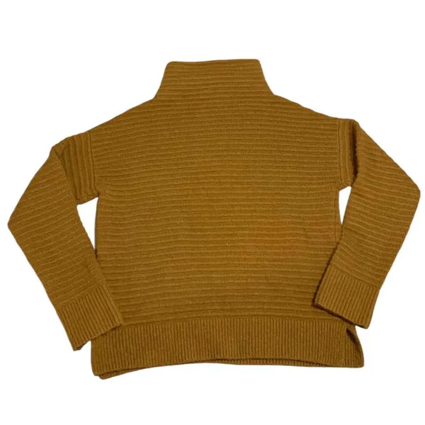 Madewell Belmont Mockneck Sweater Womens XXS Golden Harvest Ribbed Fall Knit - Image 3