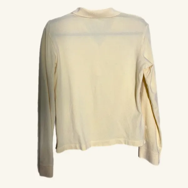 Butter Yellow‎ 3/4 button up Long Sleeve Henley Summer Top size Medium timeless - Image 6