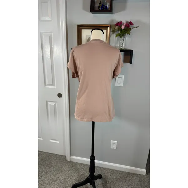 Universal Thread Beige Tan Short Sleeve Cotton Crew Neck T-Shirt XXL - Image 2