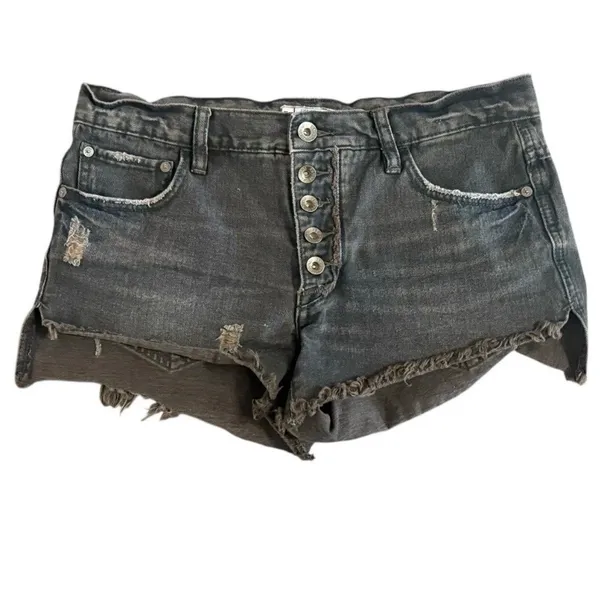 Free People Women’s Shorts Black Jeans Size 26 - Image 2