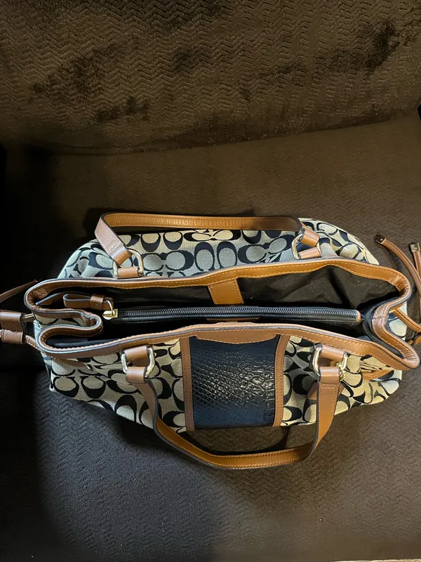 Coach Snake Stripe Signature Drawstring Carryall - Image 6