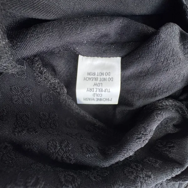 NEW Fitigues Black Textured Floral Turtleneck Top Womens Medium Vintage Y2K Goth - Image 8