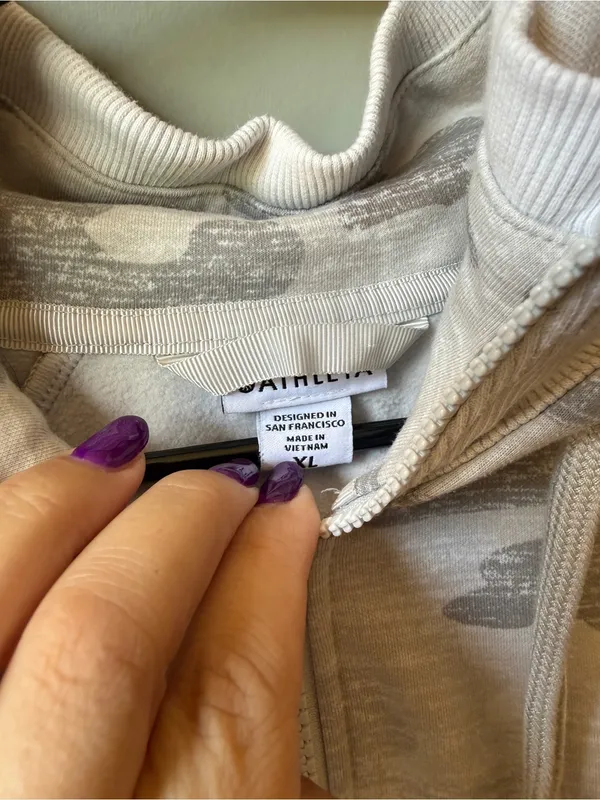 Salt Life Athleta Gray Camo Full Zip Hoodie Jacket Size XL - Image 3