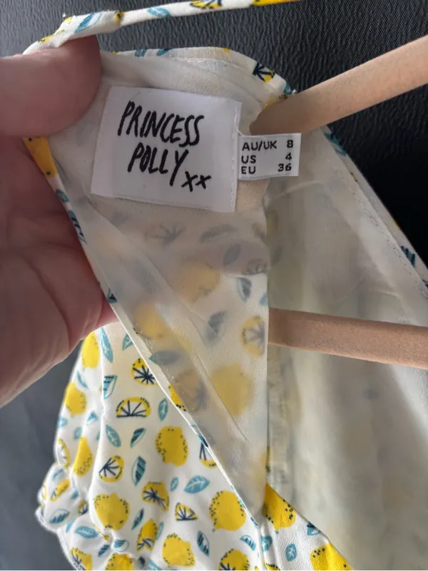 Princess Polly Lemon Print Tie Mini Dress - Image 4