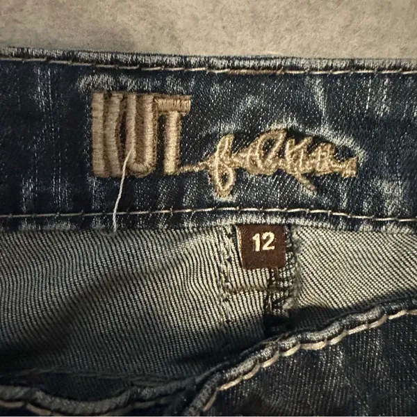 KUT from the Kloth Womens Boot Cut Denim Jeans size 12 Dark Wash KP643MA2 - Image 9