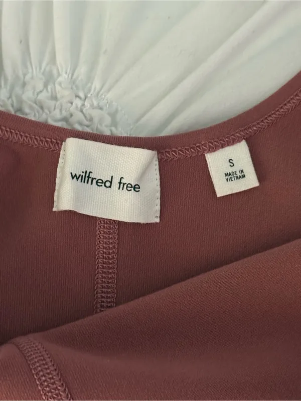 Aritzia Wilfred Free Divinity Kick Flare Jumpsuit in Mauve Pink - Image 4