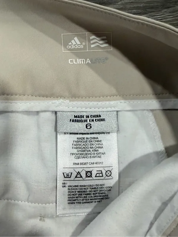 Adidas Climalite Golf Shorts Women’s Beige Khaki Performance Bermuda Size 6 - Image 3