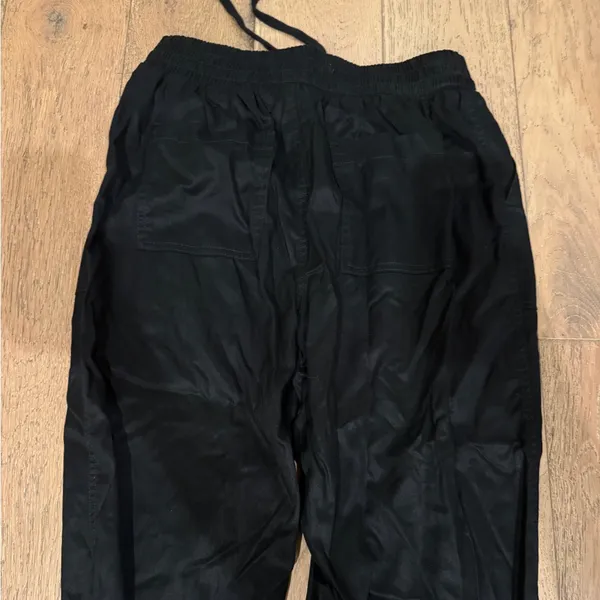 Shiny Black Joggers - Image 8