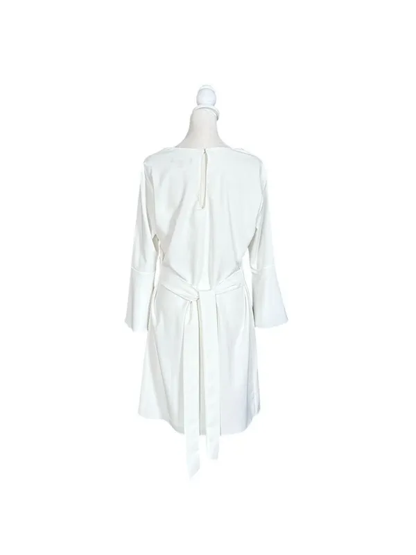 Lulus Last Love Song White Tie-Waist Short Dress Juniors Size Large - Image 5