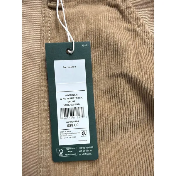 Alpine Design Womens Mixed Fabric Utility Shorts Sahara Sand ADW24806 Size 6. - Image 3