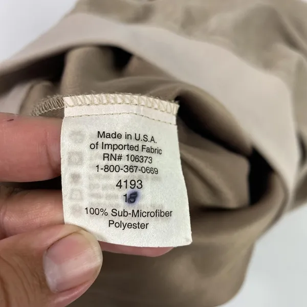 Zero Restriction Vest Womens Medium Tan Golf Made USA Morgan Stanley Snap Neck‎ - Image 10