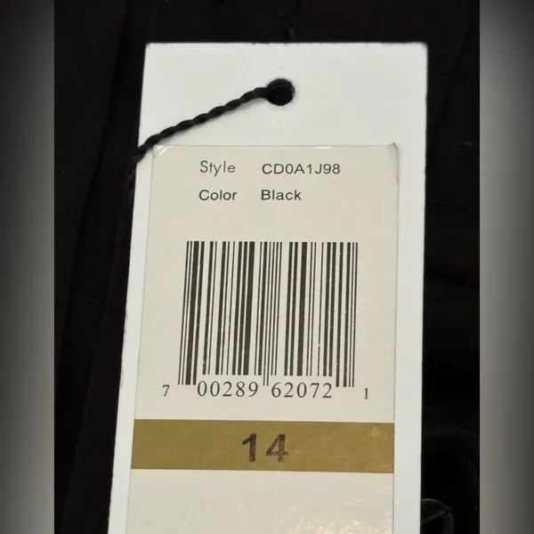 Calvin Klein Black Padded Halter N-Neck Dress size 14 NWT Zipper Back. - Image 7