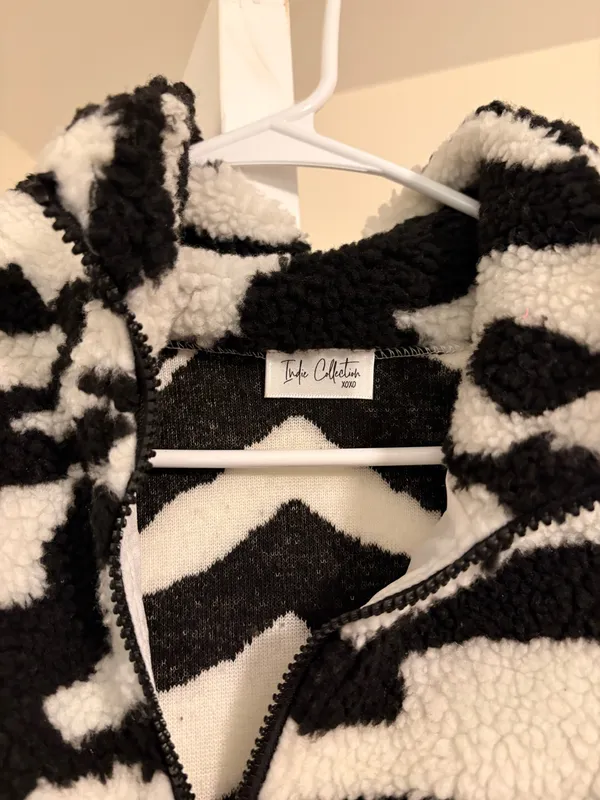 Zebra Print Cropped Jacket Multiple Size XS - Image 2