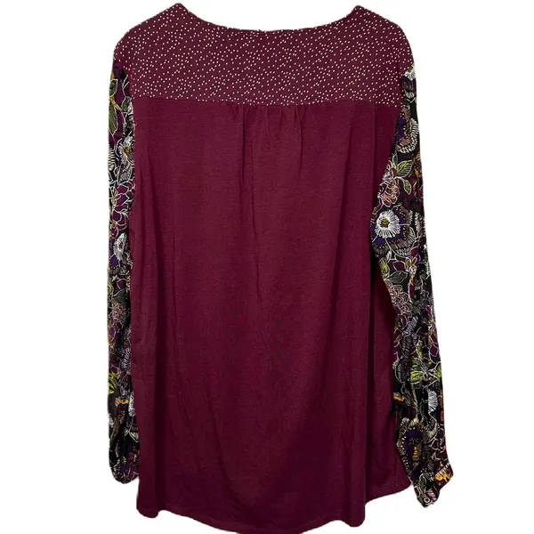 Westbound Women’s Floral‎ Print Long Sleeve Size XL Top - Image 2