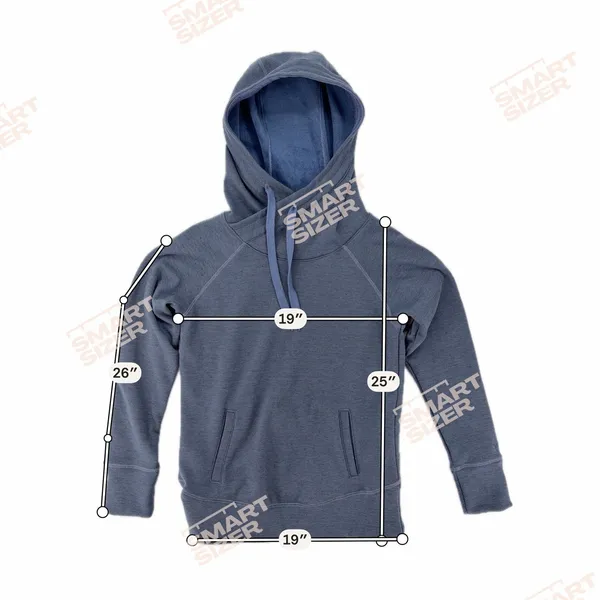 Marmot Women's Blue Crossover Cowl Neck Fleece Pullover Hoodie Sweatshirt Size M - Image 6