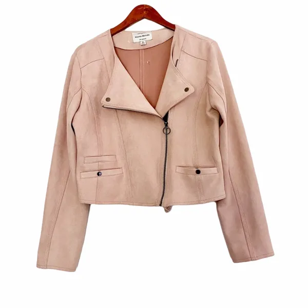 NWT Haute Monde Casual Faux Suede Moto Jacket XL - Image 2