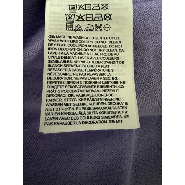 Smartwool Edgewood Colorblock‎ Crew Sweater Ultra Violet Women's Size Small - Image 10