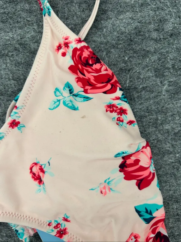 Cupshe Women’s Floral One-Piece Swimsuit - Pink & Blue Size Large - Image 5