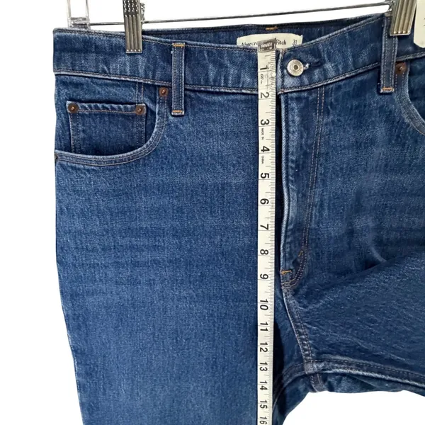 Abercrombie & Fitch The Vintage Flare Jeans Womens 31‎ Blue High Rise Raw Hem - Image 7