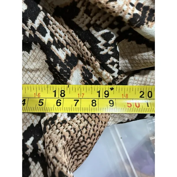 Womens Snakeskin Print Cardigan Brown Size‎ Medium - Image 6