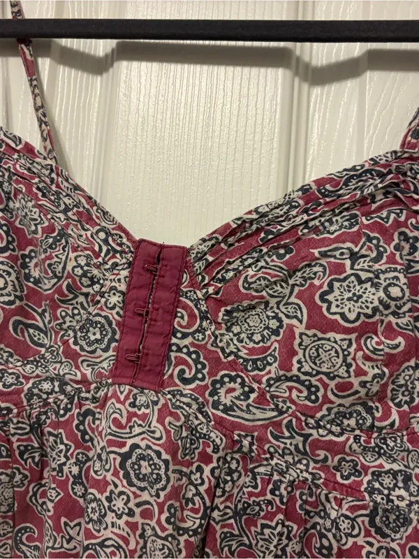 Billabong Purple and Black Paisley Spaghetti Strap Sundress - Image 3