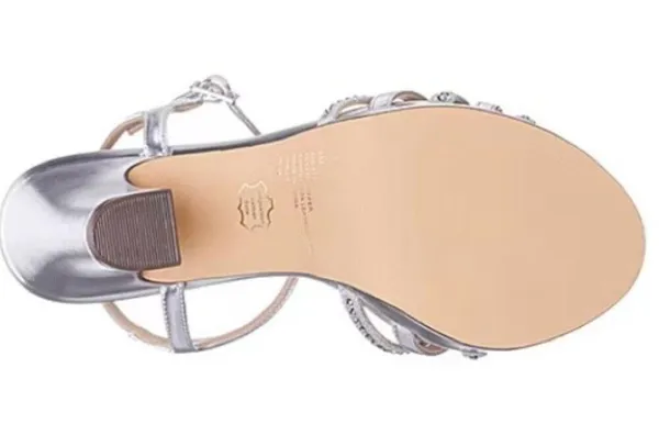 I. Miller Leather Size 9 Womens Sylas Bedazzled Heeled Sandals. New - Image 4