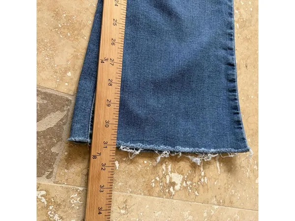 Paige High Rise Bell Canyon Denim Jeans Flare Fray Women's Size 27 31" Inseam - Image 5