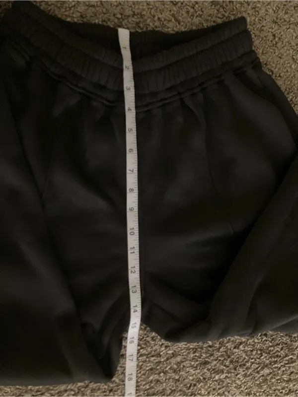 Black Fleece Lined Winter Jogger Pants Size M | Heavyweight Warm Athletic Pants - Image 6