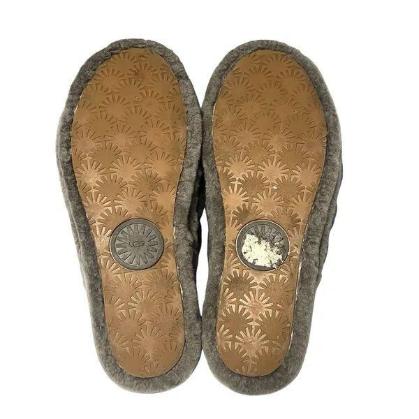 UGG Fluff Yeah Slide Fur Slippers Charcoal Grey Slingback Plush Women’s Size 11 - Image 8