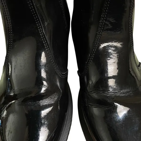 Dr. Martens Flora‎ Smooth patent leather Chelsea boots women’s 9/41black grunge - Image 5