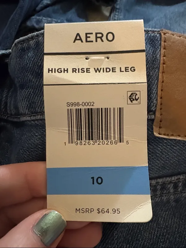 NWT Aeropostale High Rise Wide Leg Jeans, Size 10 - Image 7