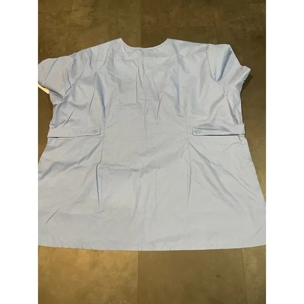 Butter-Soft Light Blue‎ Scrub Top Medical Uniform Nursing Workwear B-202 - Image 5