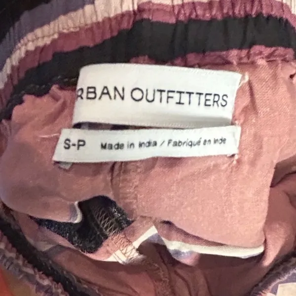 Urban Outfitters Pippa Drawstring Pants Small Striped Boho Beachy Relaxed Fit - Image 6