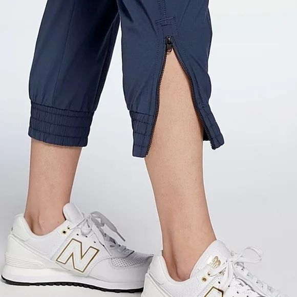 Calia by Carrie Underwood Blue Woven Workwear Ankle Zippers Jogger Pants‎ - Image 2