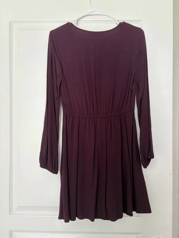 EXPRESS Long Sleeve Button Dress - Image 3