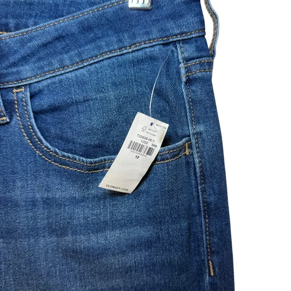 Old Navy High-Rise‎ Wow Wide Leg Jeans Womens 12 Medium Dark Wash Blue Denim NWT - Image 3