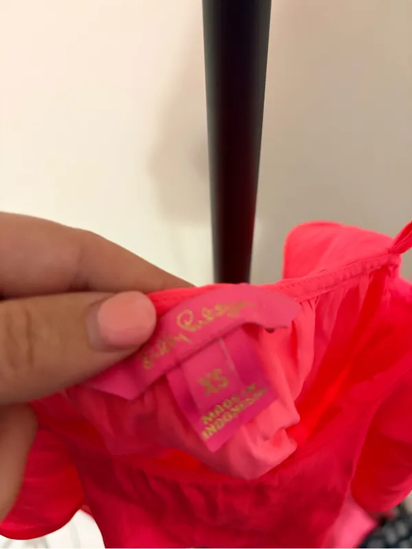 Lilly Pulitzer Hot Pink Ruffle Strap Camisole - Image 4