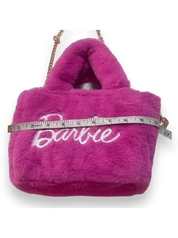 Barbie & Skinnydip London Collaboration Pink Furry Crossbody RARE Purse Bag - Image 12