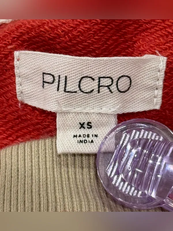 Anthropologie Pilcro Pep Rally Oversized Crewneck Sweatshirt XS Red Panther - Image 10