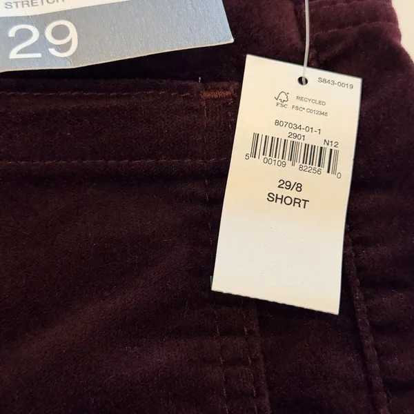 GAP 70s Flare Corduroy Jeans Pants Size 29S High Rise Dark Academia Fall NWT - Image 9