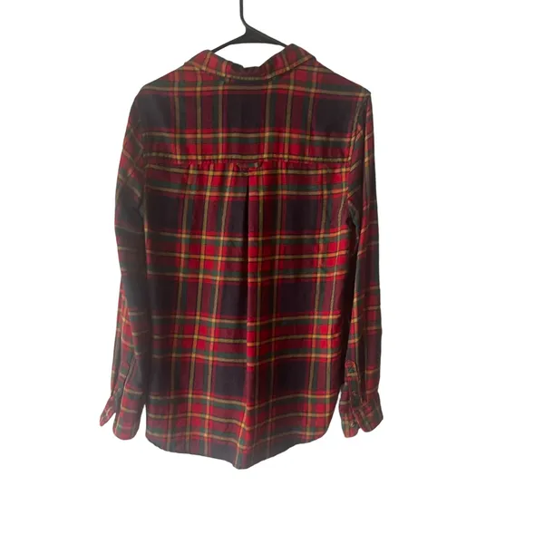 American Eagle Women's Size Small Amazingly‎ Soft Red Plaid Flannel Button Up - Image 6
