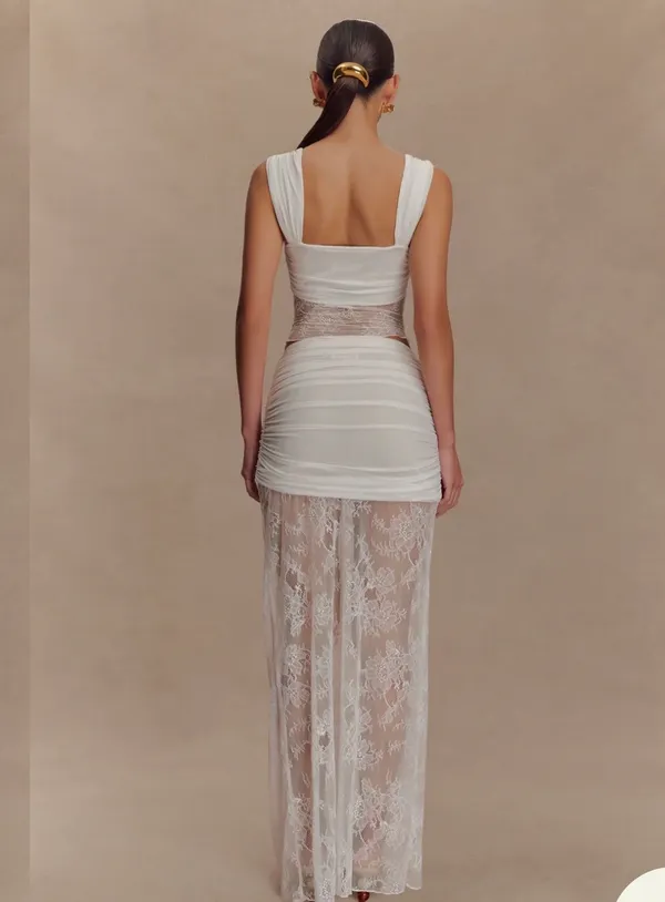 Meshki Guinevere Lace and Mesh Maxi Two-Piece Set - Image 2