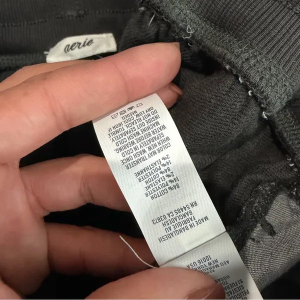Aerie Soft Landing‎ Trouser Smoked Gray Loose Fit Super Wide Leg Large Short - Image 7